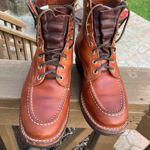 Nicks Moc Toe in Wickett & Craig Natural Double Stuffed