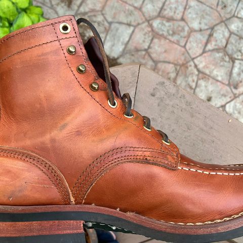 Nicks Moc Toe in Wickett & Craig Natural Double Stuffed