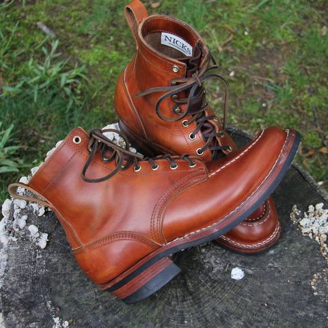 Nicks Moc Toe in Wickett & Craig Natural Double Stuffed