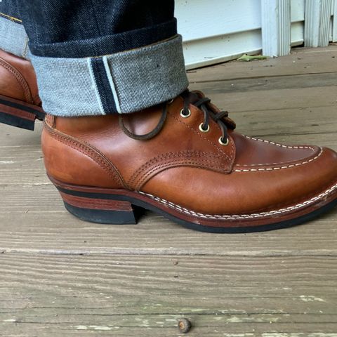 Nicks Moc Toe in Wickett & Craig Natural Double Stuffed