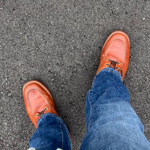 Nicks Moc Toe in Wickett & Craig Natural Double Stuffed