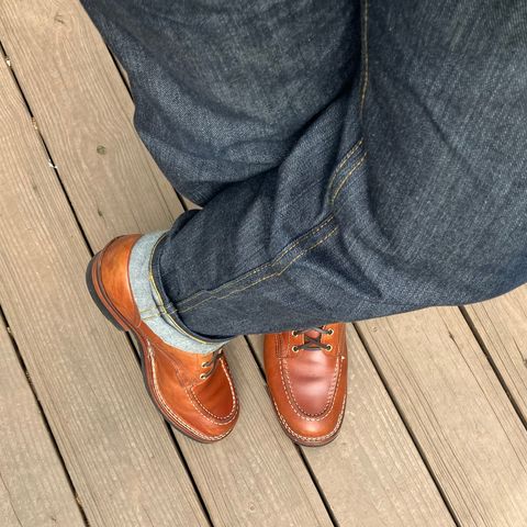 Nicks Moc Toe in Wickett & Craig Natural Double Stuffed