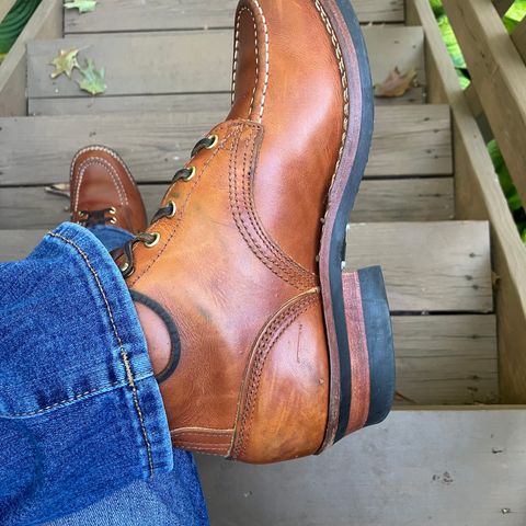 Nicks Moc Toe in Wickett & Craig Natural Double Stuffed
