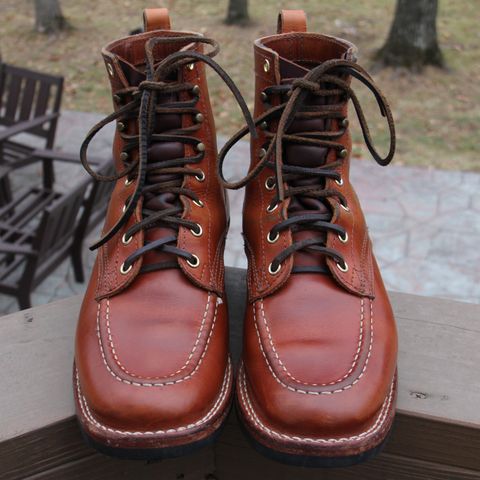 Nicks Moc Toe in Wickett & Craig Natural Double Stuffed