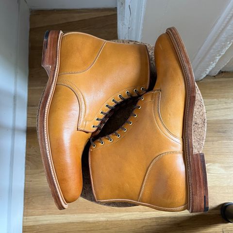 Viberg Officer Boot in Shinki Camel Latigo Horsehide