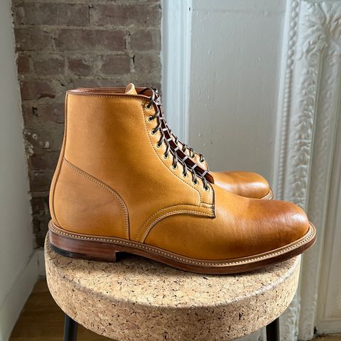 Viberg Officer Boot in Shinki Camel Latigo Horsehide