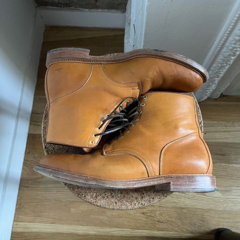 Viberg Officer Boot in Shinki Camel Latigo Horsehide