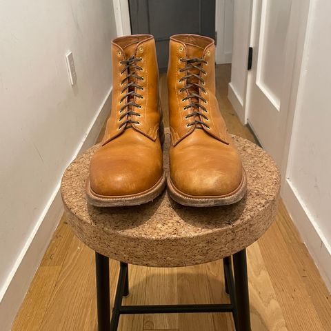 Viberg Officer Boot in Shinki Camel Latigo Horsehide