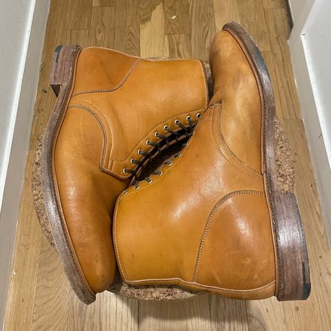 Viberg Officer Boot in Shinki Camel Latigo Horsehide