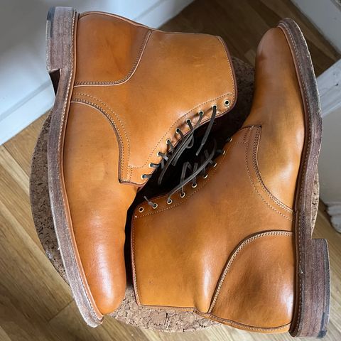 Viberg Officer Boot in Shinki Camel Latigo Horsehide