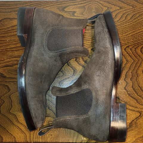 Benzein The Seventh Chelsea Boot in Indonesian Dark Brown Waxed Flesh