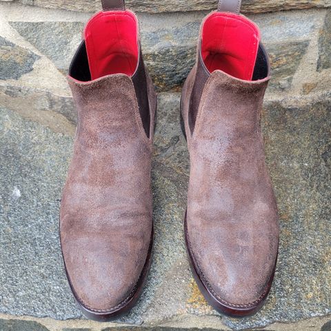 Benzein The Seventh Chelsea Boot in Indonesian Dark Brown Waxed Flesh