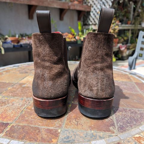 Benzein The Seventh Chelsea Boot in Indonesian Dark Brown Waxed Flesh