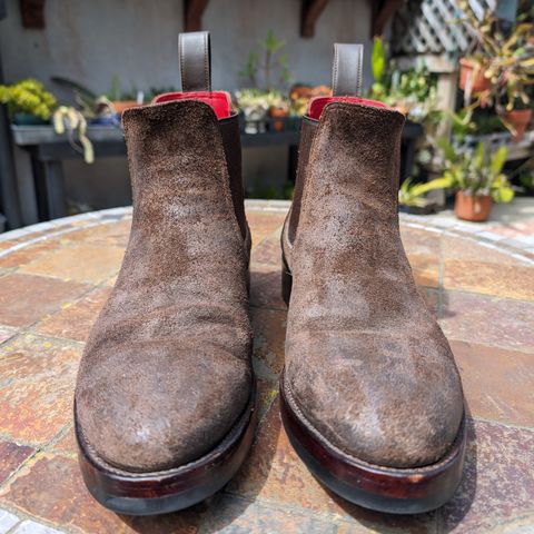 Benzein The Seventh Chelsea Boot in Indonesian Dark Brown Waxed Flesh