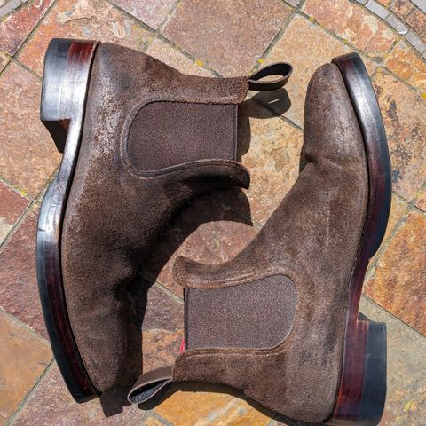 Benzein The Seventh Chelsea Boot in Indonesian Dark Brown Waxed Flesh