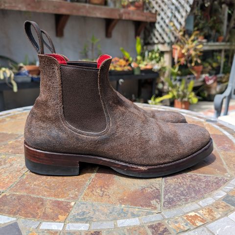 Benzein The Seventh Chelsea Boot in Indonesian Dark Brown Waxed Flesh
