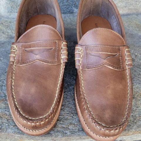 Rancourt & Co. Beefroll Penny Loafers in Horween Natural Chromexcel