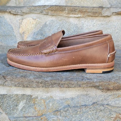 Rancourt & Co. Beefroll Penny Loafers in Horween Natural Chromexcel