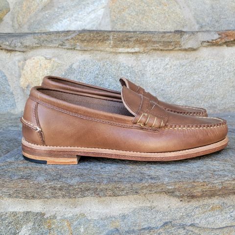 Rancourt & Co. Beefroll Penny Loafers in Horween Natural Chromexcel