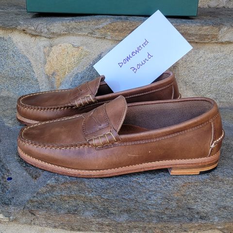 Rancourt & Co. Beefroll Penny Loafers in Horween Natural Chromexcel