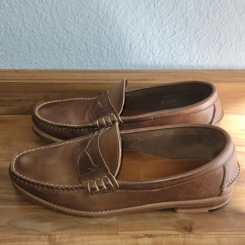 Rancourt & Co. Beefroll Penny Loafers in Horween Natural Chromexcel