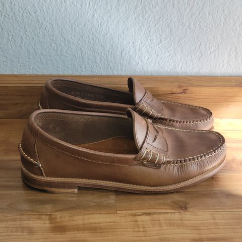 Rancourt & Co. Beefroll Penny Loafers in Horween Natural Chromexcel