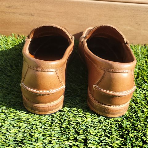 Rancourt & Co. Beefroll Penny Loafers in Horween Natural Chromexcel