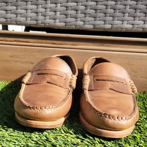 Rancourt & Co. Beefroll Penny Loafers in Horween Natural Chromexcel