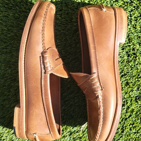 Rancourt & Co. Beefroll Penny Loafers in Horween Natural Chromexcel
