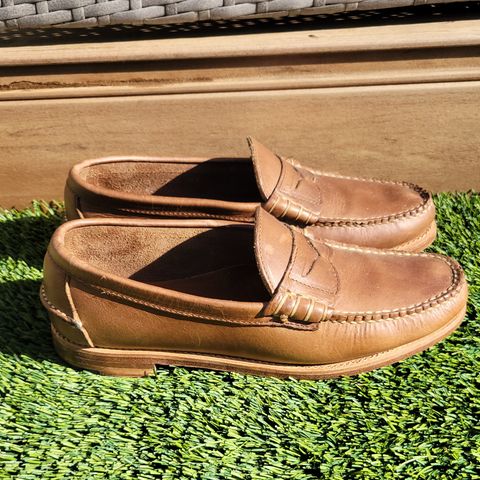 Rancourt & Co. Beefroll Penny Loafers in Horween Natural Chromexcel