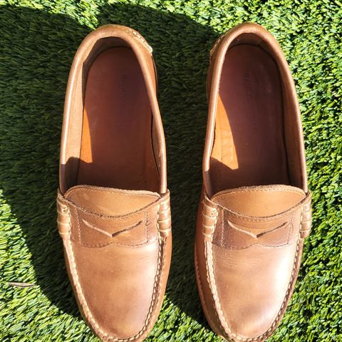 Rancourt & Co. Beefroll Penny Loafers in Horween Natural Chromexcel