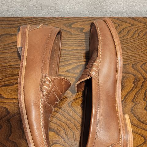 Rancourt & Co. Beefroll Penny Loafers in Horween Natural Chromexcel
