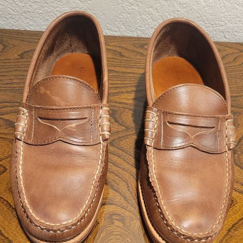 Rancourt & Co. Beefroll Penny Loafers in Horween Natural Chromexcel