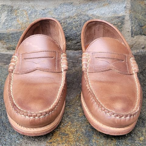 Rancourt & Co. Beefroll Penny Loafers in Horween Natural Chromexcel