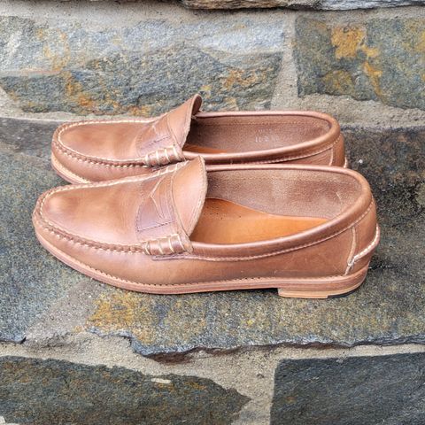 Rancourt & Co. Beefroll Penny Loafers in Horween Natural Chromexcel
