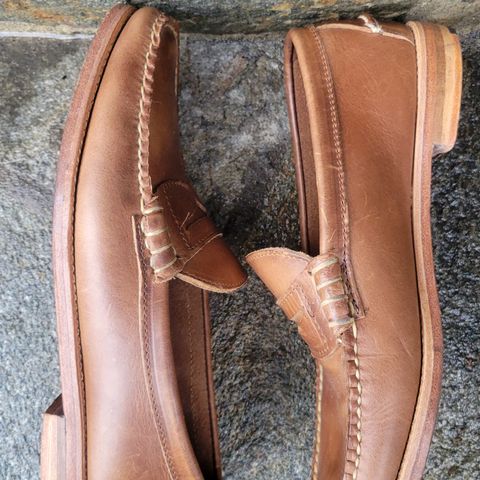 Rancourt & Co. Beefroll Penny Loafers in Horween Natural Chromexcel