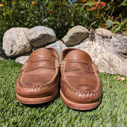 Rancourt & Co. Beefroll Penny Loafers in Horween Natural Chromexcel