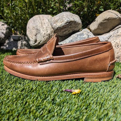 Rancourt & Co. Beefroll Penny Loafers in Horween Natural Chromexcel