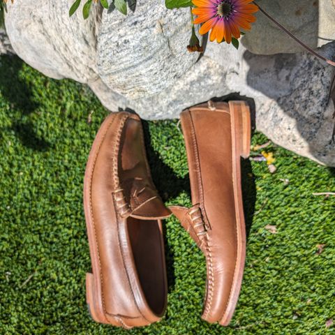 Rancourt & Co. Beefroll Penny Loafers in Horween Natural Chromexcel