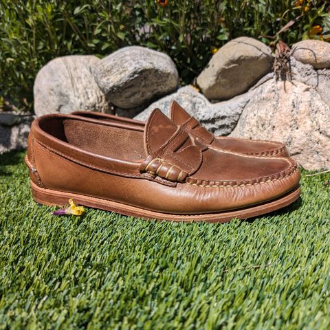 Rancourt & Co. Beefroll Penny Loafers in Horween Natural Chromexcel