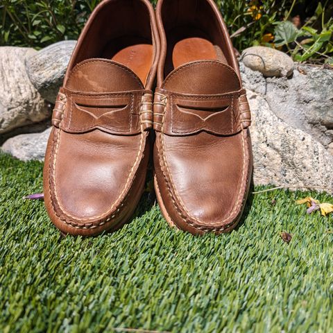 Rancourt & Co. Beefroll Penny Loafers in Horween Natural Chromexcel