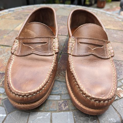 Rancourt & Co. Beefroll Penny Loafers in Natural