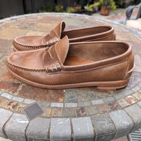 Rancourt & Co. Beefroll Penny Loafers in Natural
