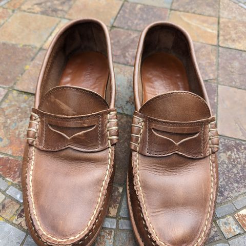 Rancourt & Co. Beefroll Penny Loafers in Natural