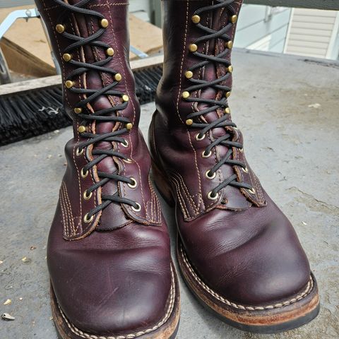 View photo of Nicks MTO in Wickett & Craig Burgundy Double Stuffed