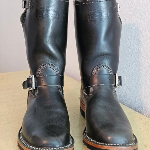 Wesco Mister Lou in Maryam Petrolio Waxed Black Horsehide