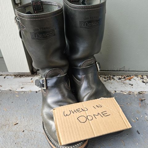 Wesco Mister Lou in Maryam Petrolio Waxed Black Horsehide