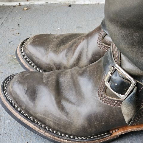 Wesco Mister Lou in Maryam Petrolio Waxed Black Horsehide