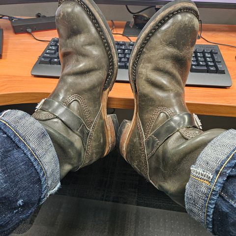 Wesco Mister Lou in Maryam Petrolio Waxed Black Horsehide