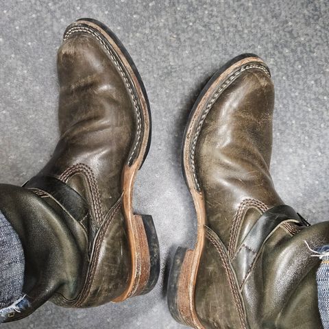 Wesco Mister Lou in Maryam Petrolio Waxed Black Horsehide